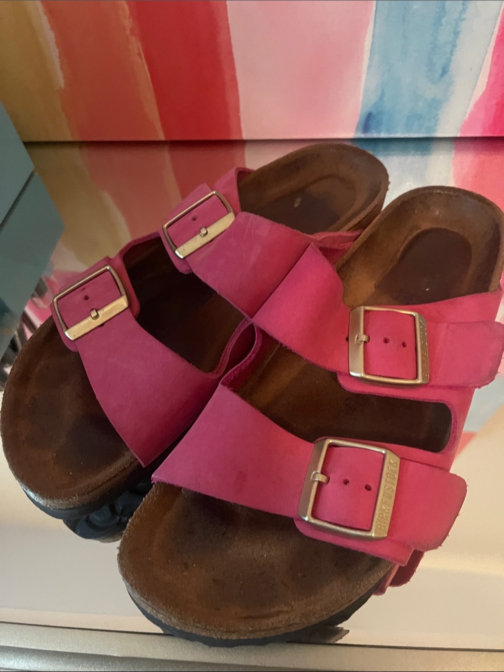 Birkenstock Pink suede Sandals